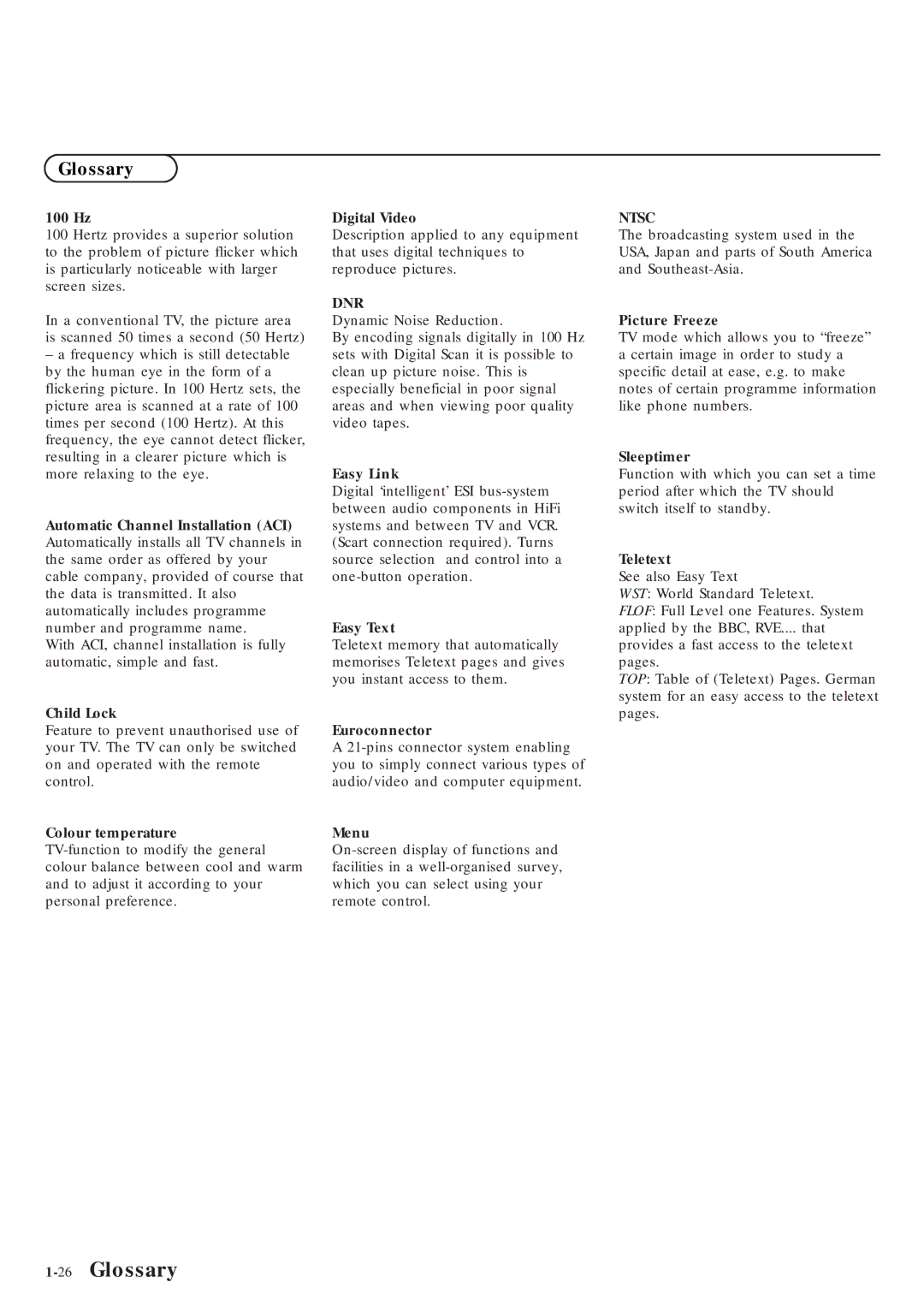 Marantz MAR0076 manual 26Glossary 