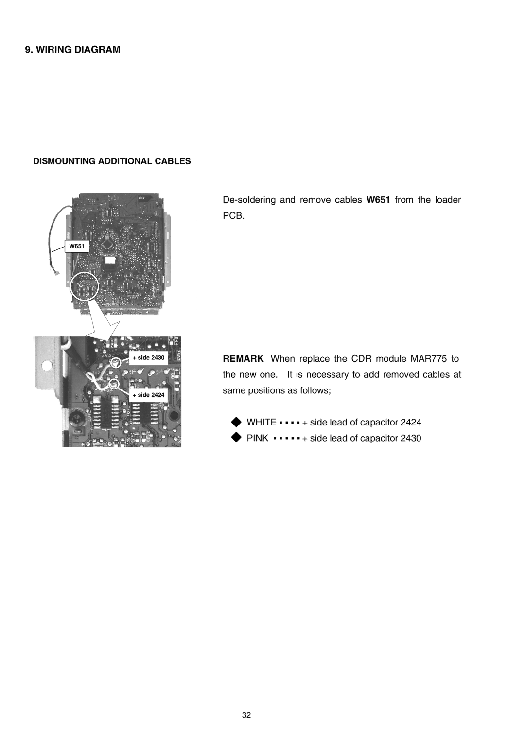 Marantz DR-6000, MAR770, MAR775 service manual Wiring Diagram, Pink 