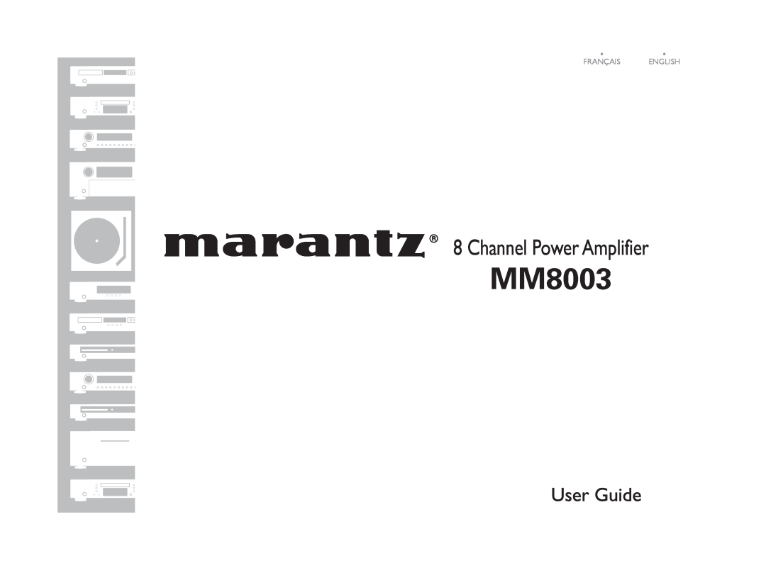 Marantz MM8003 manual Channel PowerAmplifier, Français English 
