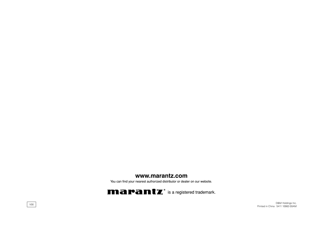 Marantz MM8077 owner manual 