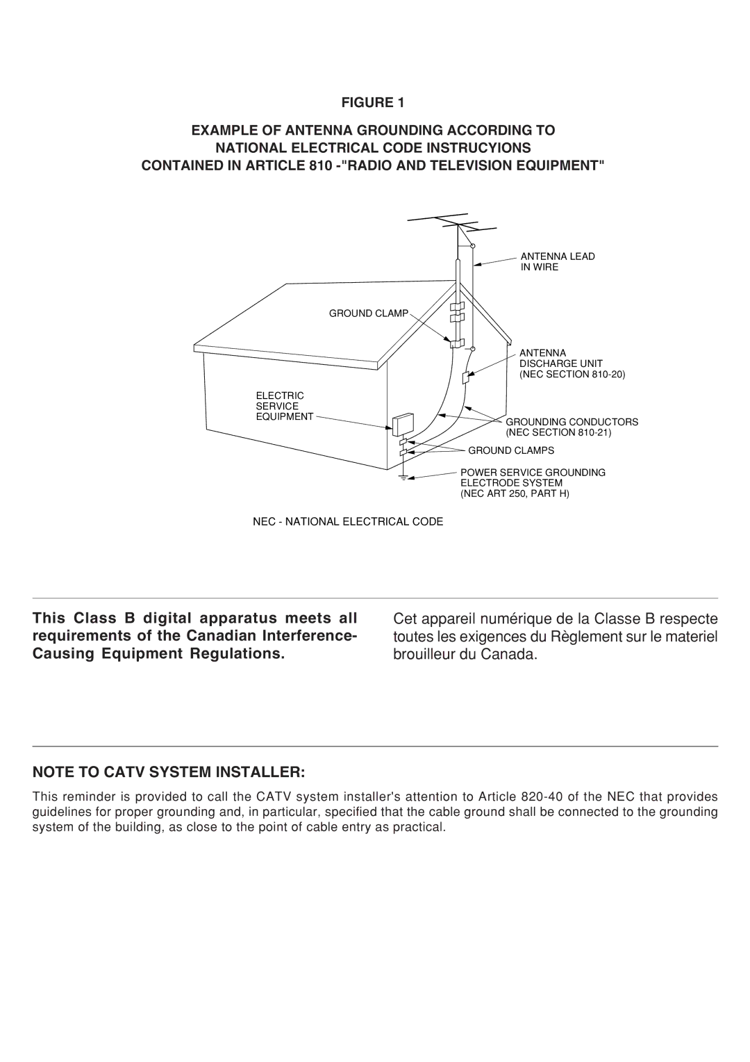 Marantz MM9000 manual NEC National Electrical Code 