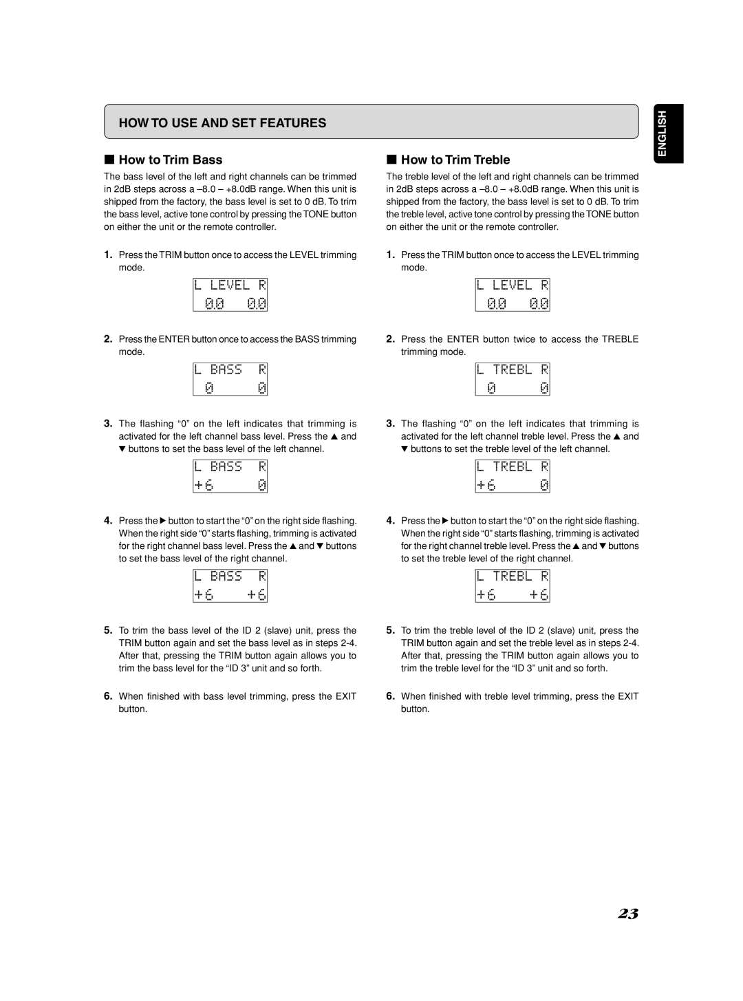 Marantz Model SC-11S1 manual How to Trim Bass, How to Trim Treble 