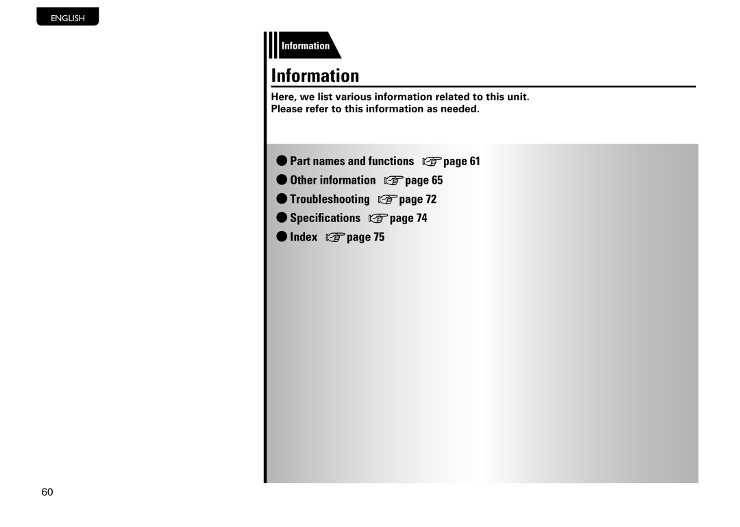 Marantz NR1601 manual Information 