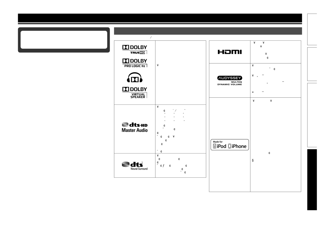 Marantz NR1601 manual Other information, Trademark information 