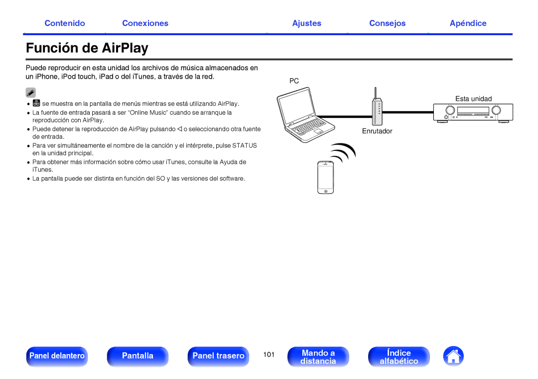 Marantz NR1605 manual Función de AirPlay 