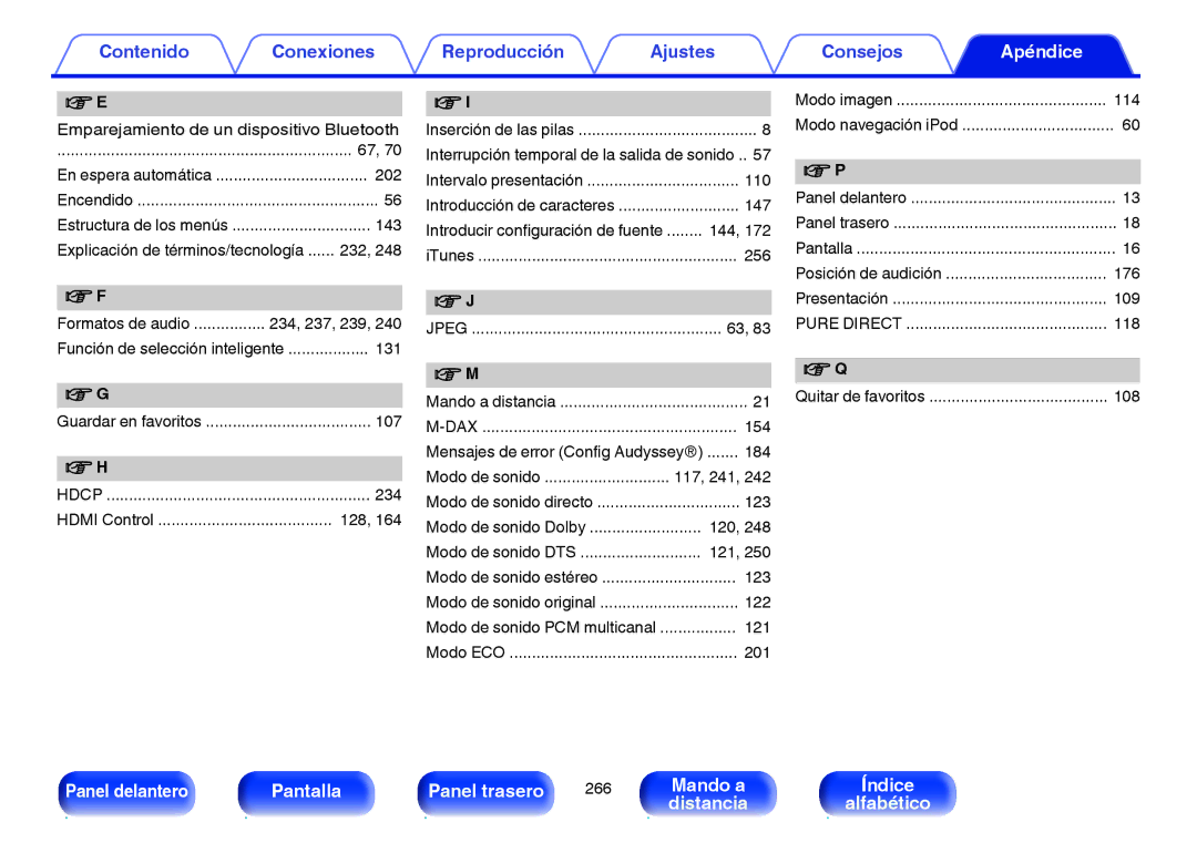 Marantz NR1605 Emparejamiento de un dispositivo Bluetooth, Explicación de términos/tecnología, Formatos de audio, 147, 256 