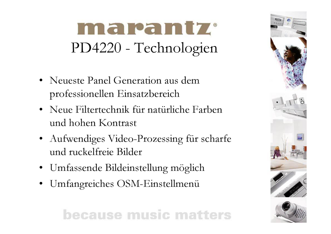 Marantz manual PD4220 Technologien 