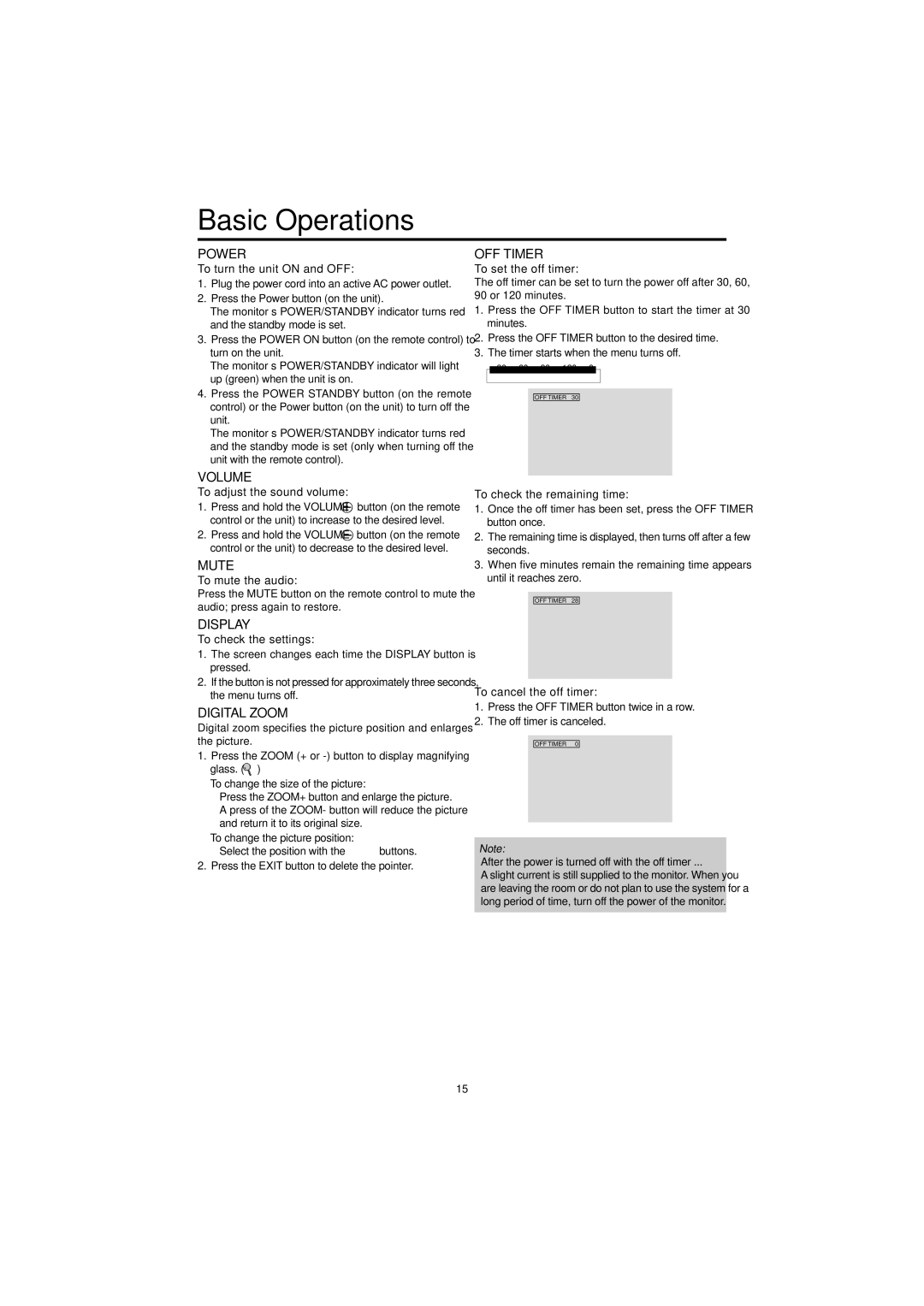 Marantz PD4250D manual Basic Operations 