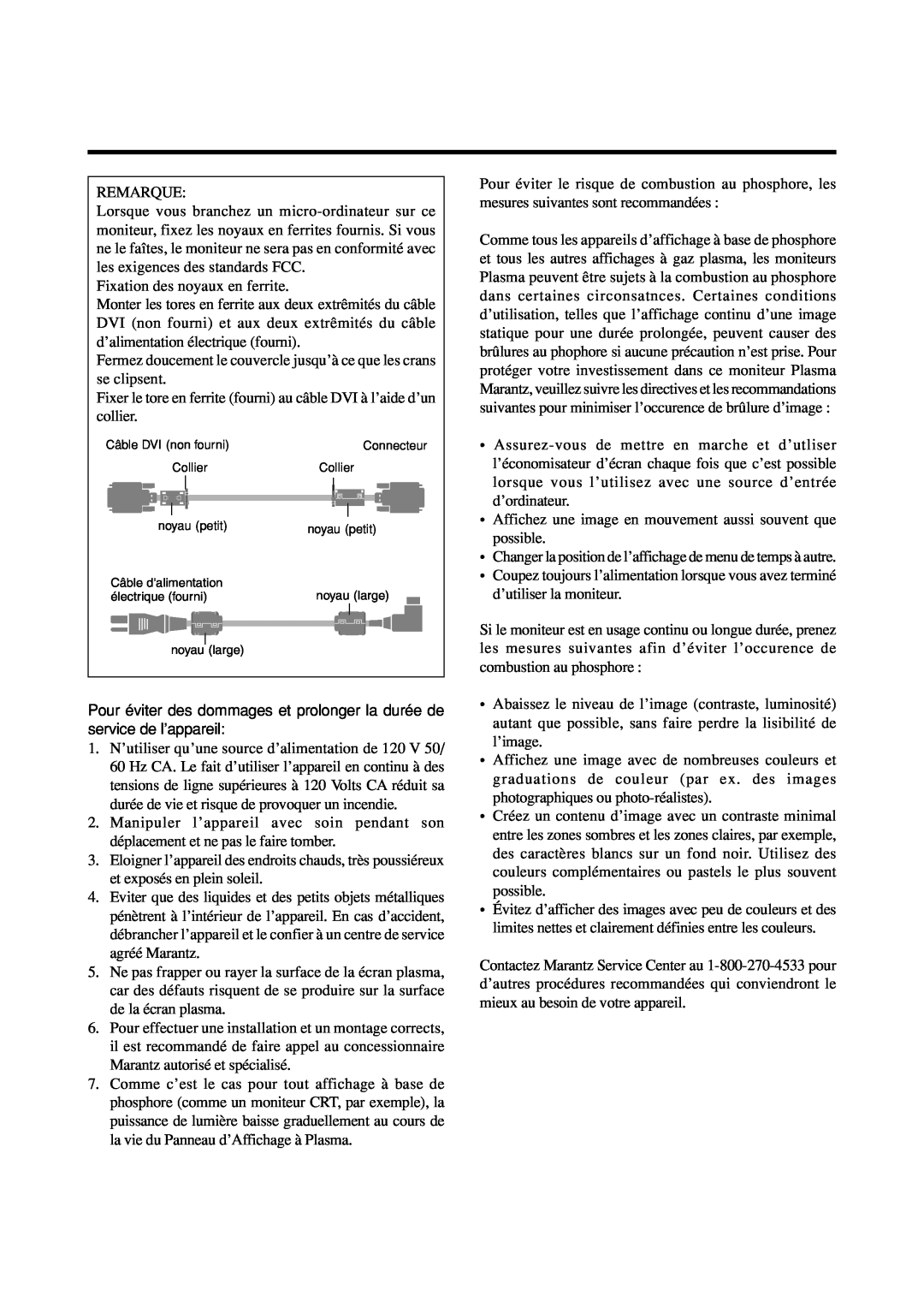 Marantz PD4293D manual Remarque 
