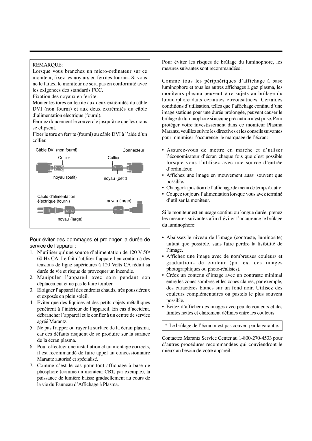 Marantz PD5020D manual Remarque 