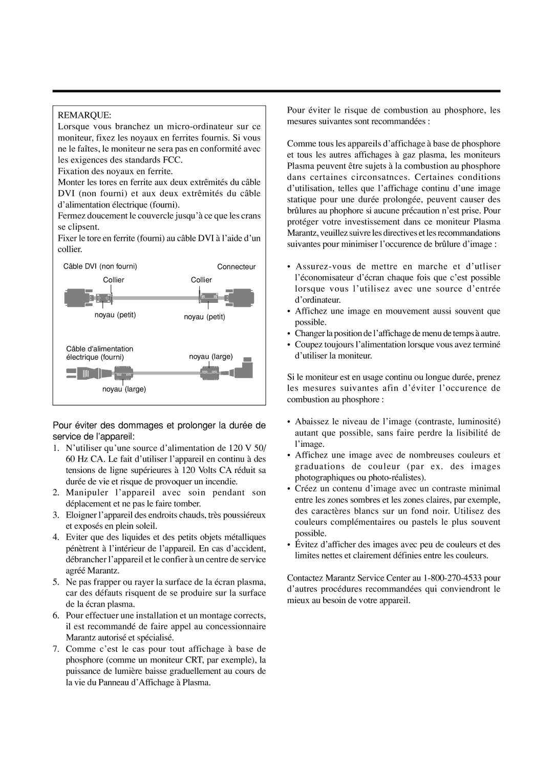 Marantz PD6120D manual Remarque 