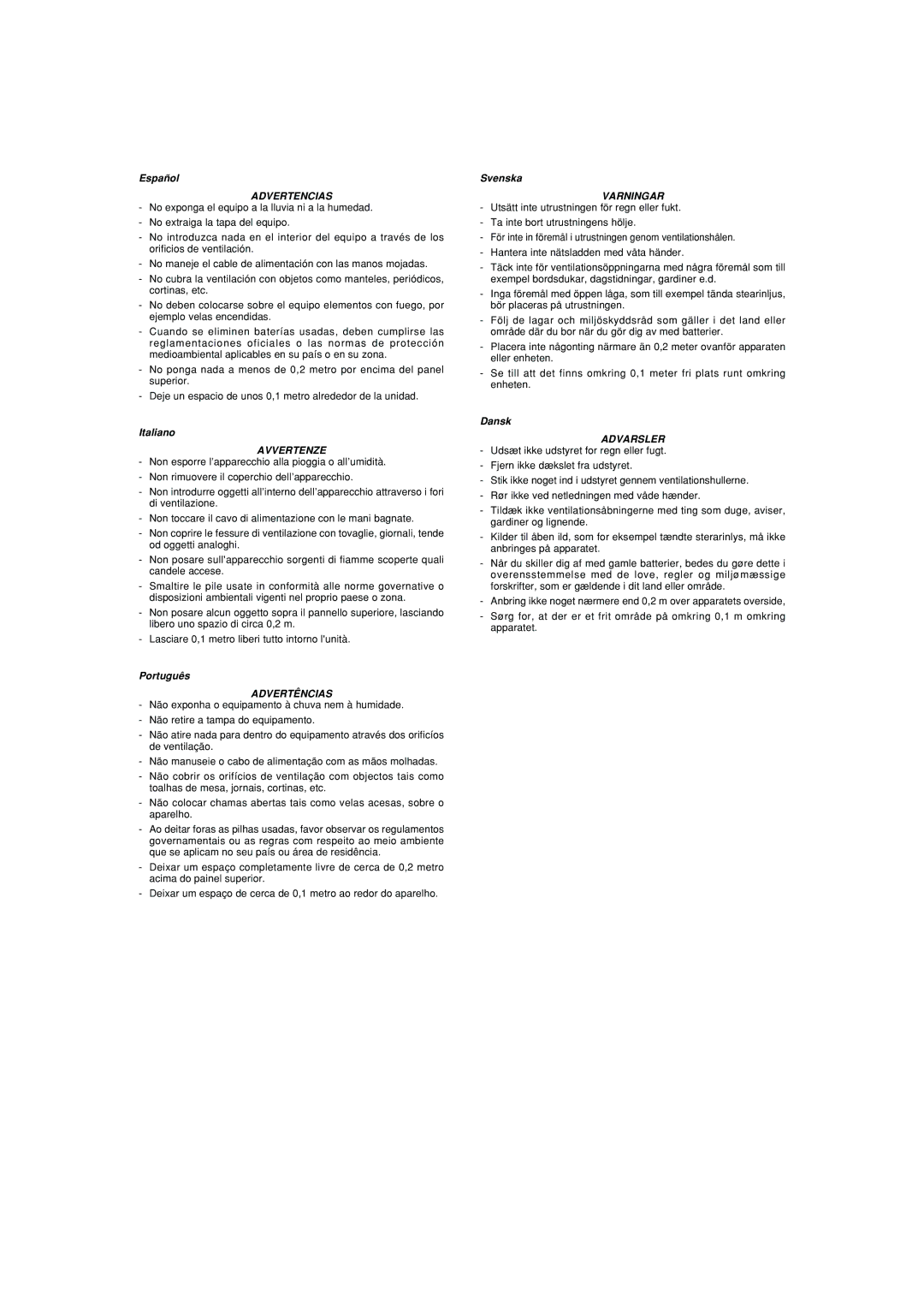 Marantz PM-11S1 manual Advertencias 