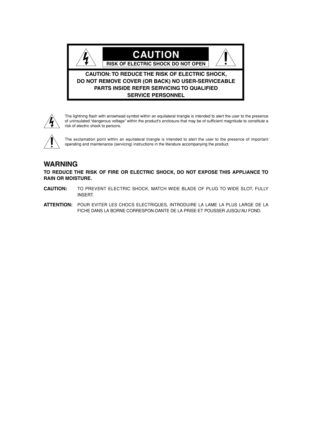 Marantz PM-11S2 manual Do not Remove Cover or Back no USER-SERVICEABLE 