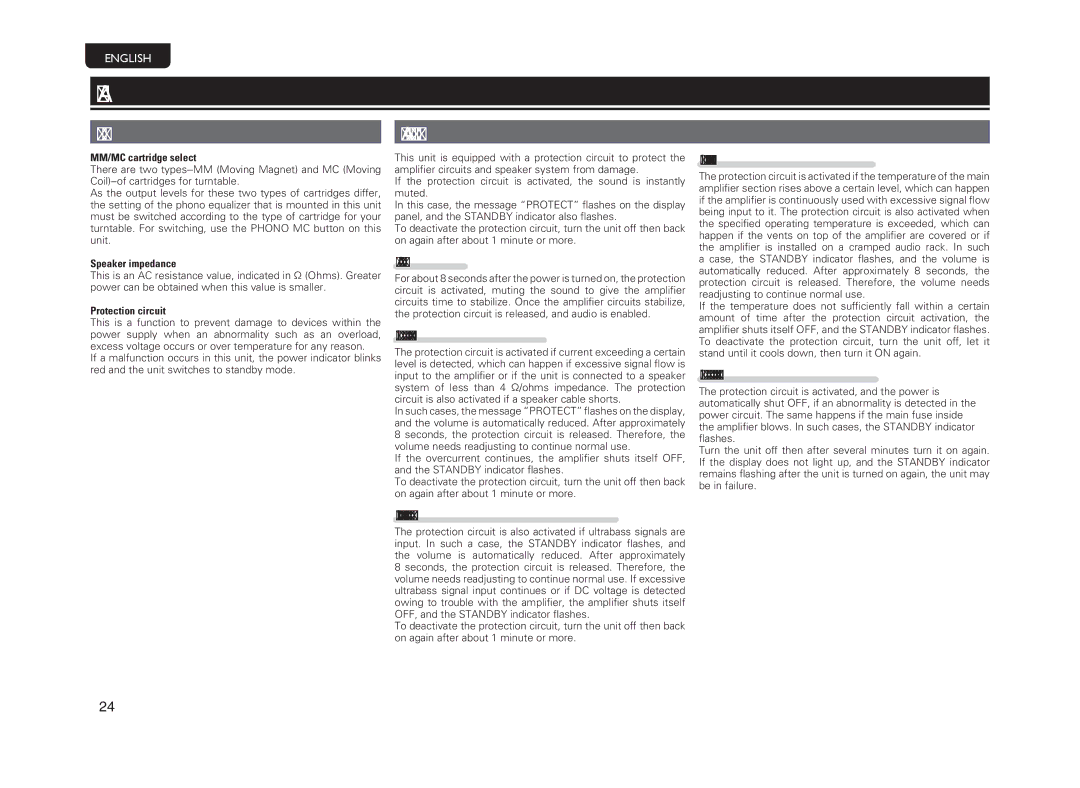 Marantz PM-14S1 owner manual Appendix, Explanation terms, About the protection circuit 