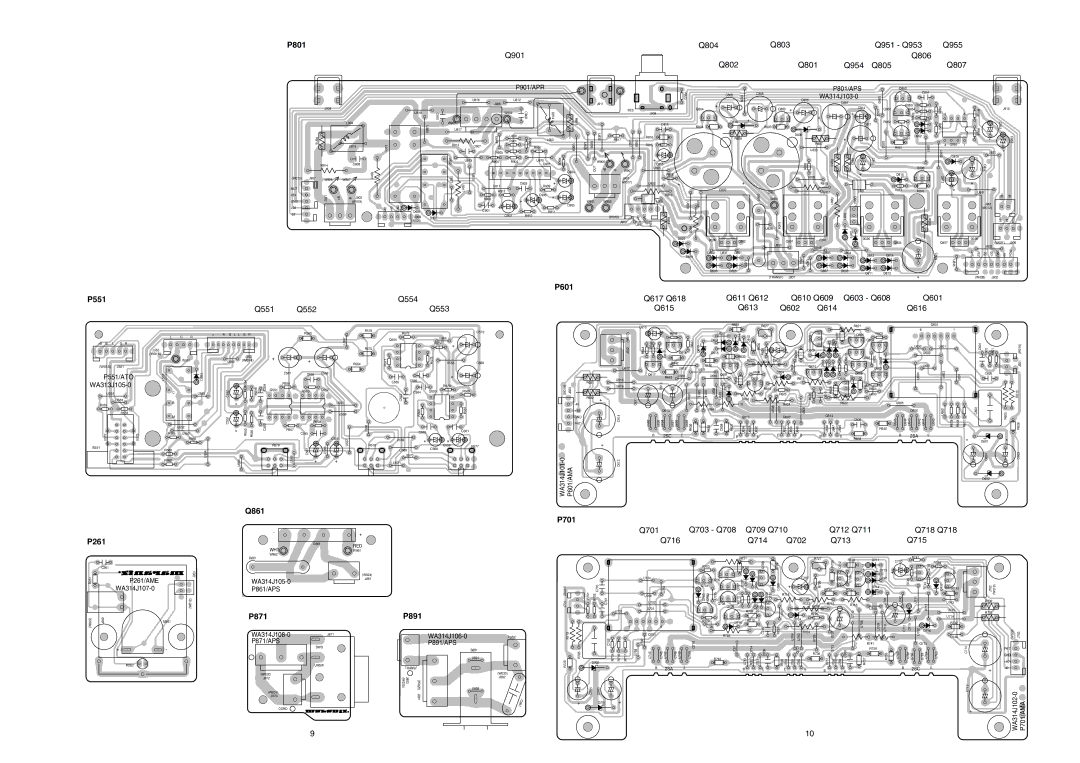 Marantz PM-17SA technical specifications P901/APR, P801/APS, P261/AME, WA314J107-0, WA314J108-0, P871/APS P891/APS 