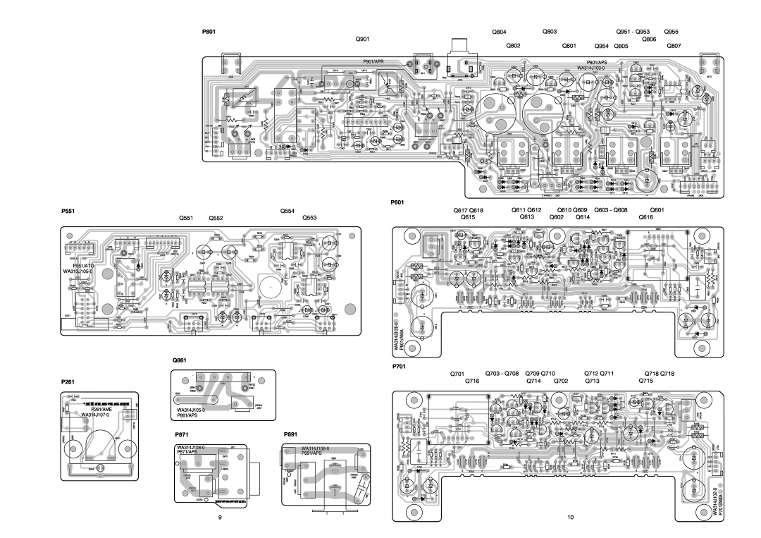 Marantz PM-17SA technical specifications P801, P601, P261, Q861, P701, P871, P891 