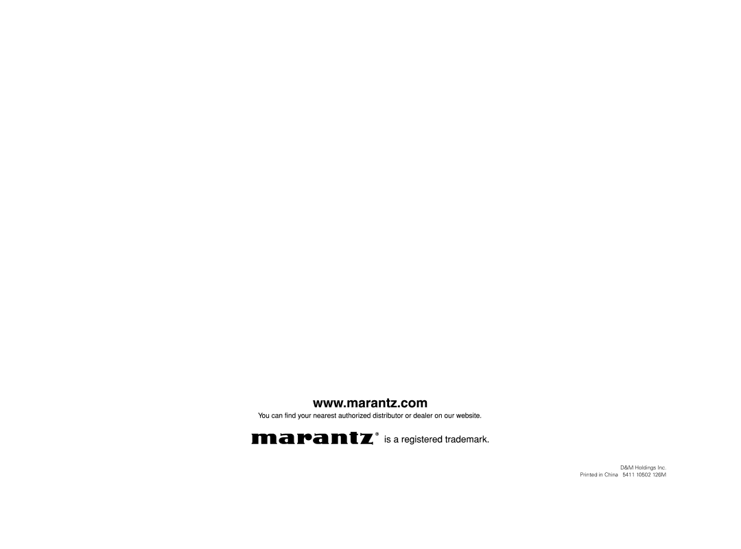 Marantz PM5004 manual 