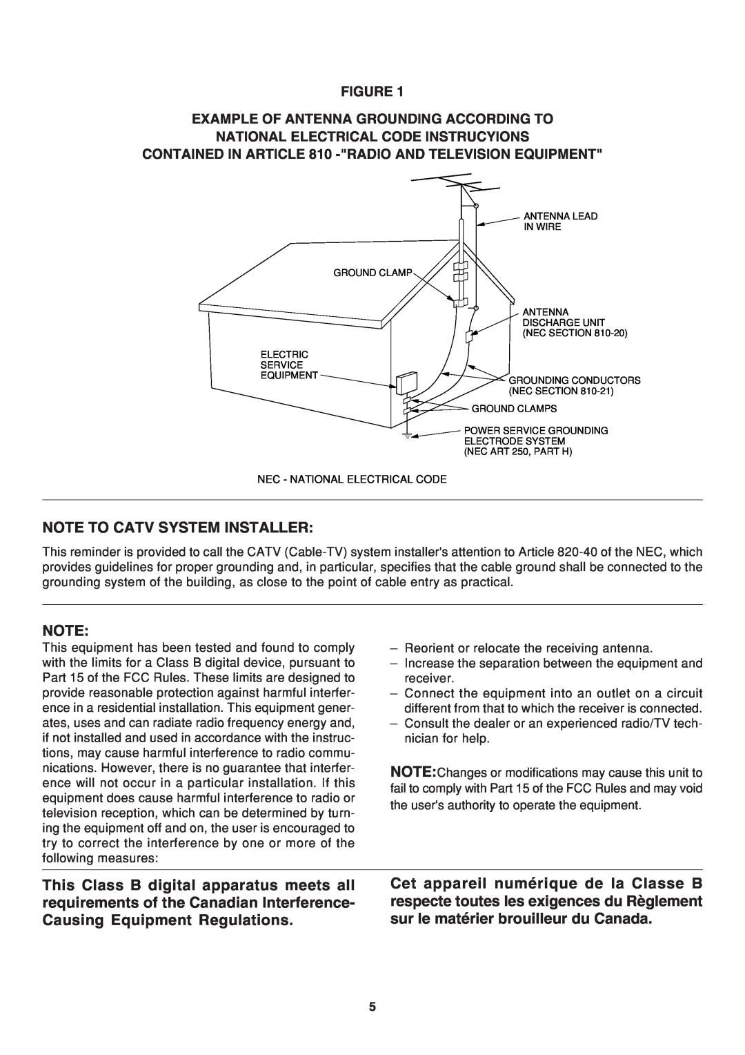 Marantz PM7000 manual Note To Catv System Installer 