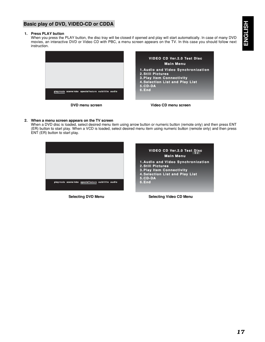 Marantz PMD910 manual Basic play of DVD, VIDEO-CD or Cdda 