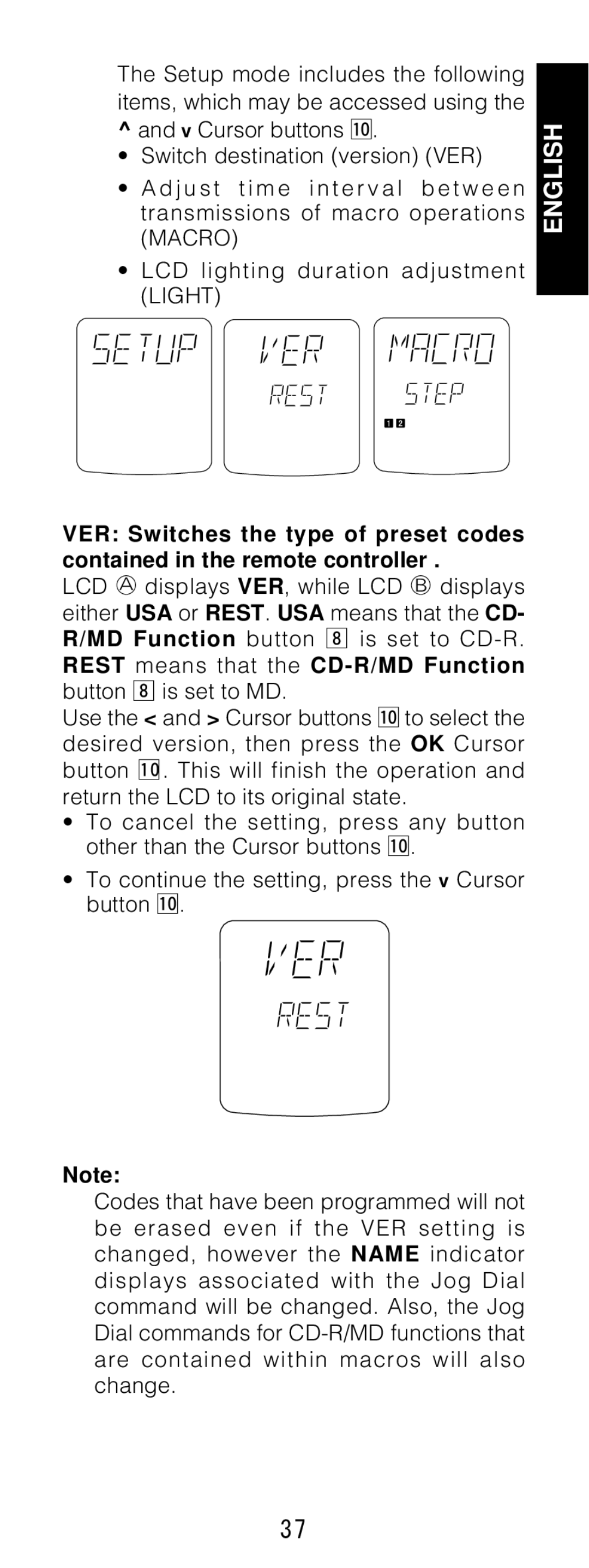 Marantz RC1200 manual English 