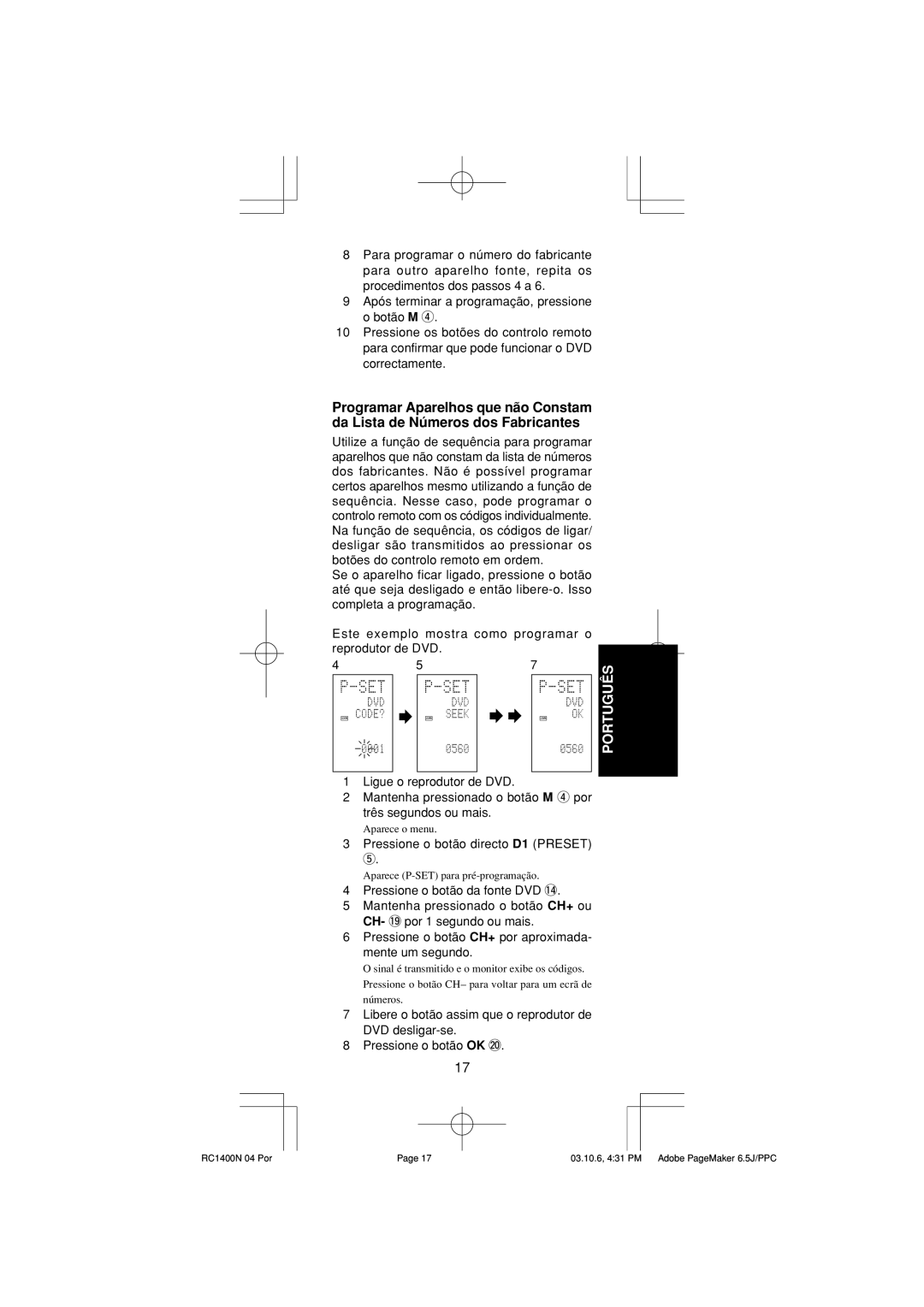 Marantz RC1400 manual Learn 