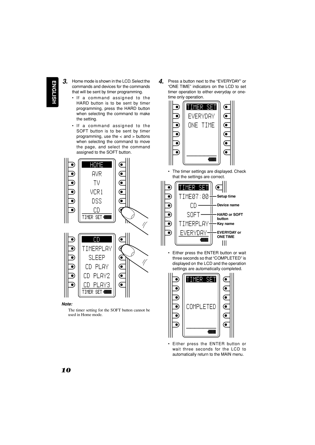 Marantz RC2001 manual Press a button next to the Everyday or 