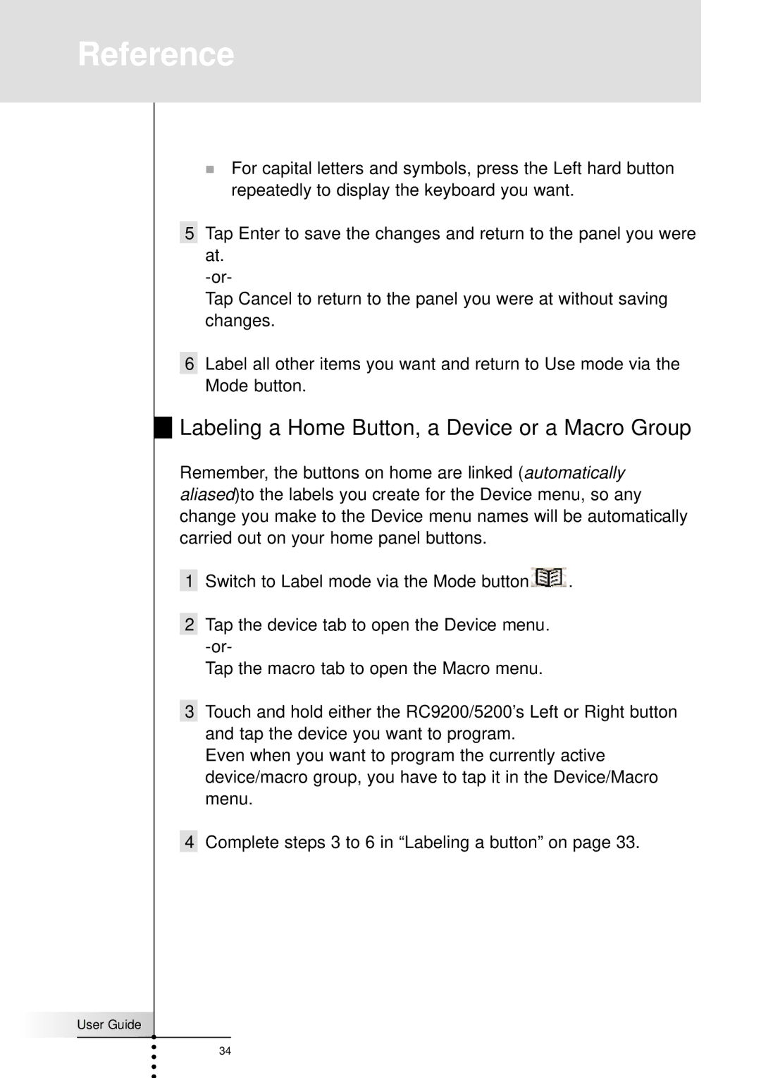 Marantz RC9200, RC5200 manual Labeling a Home Button, a Device or a Macro Group 