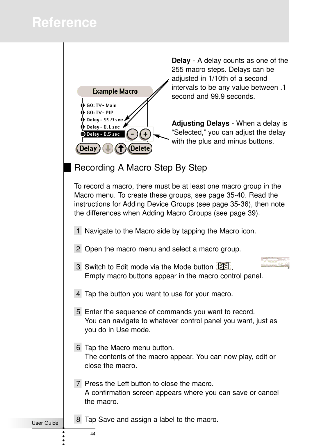 Marantz RC9200, RC5200 manual Recording a Macro Step By Step 