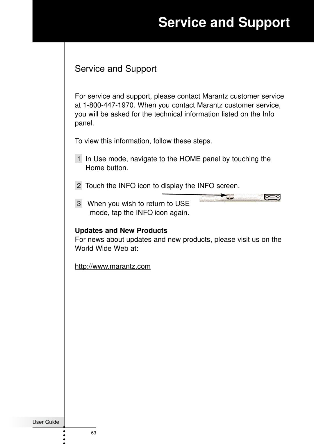 Marantz RC5200, RC9200 manual Service and Support, Updates and New Products 