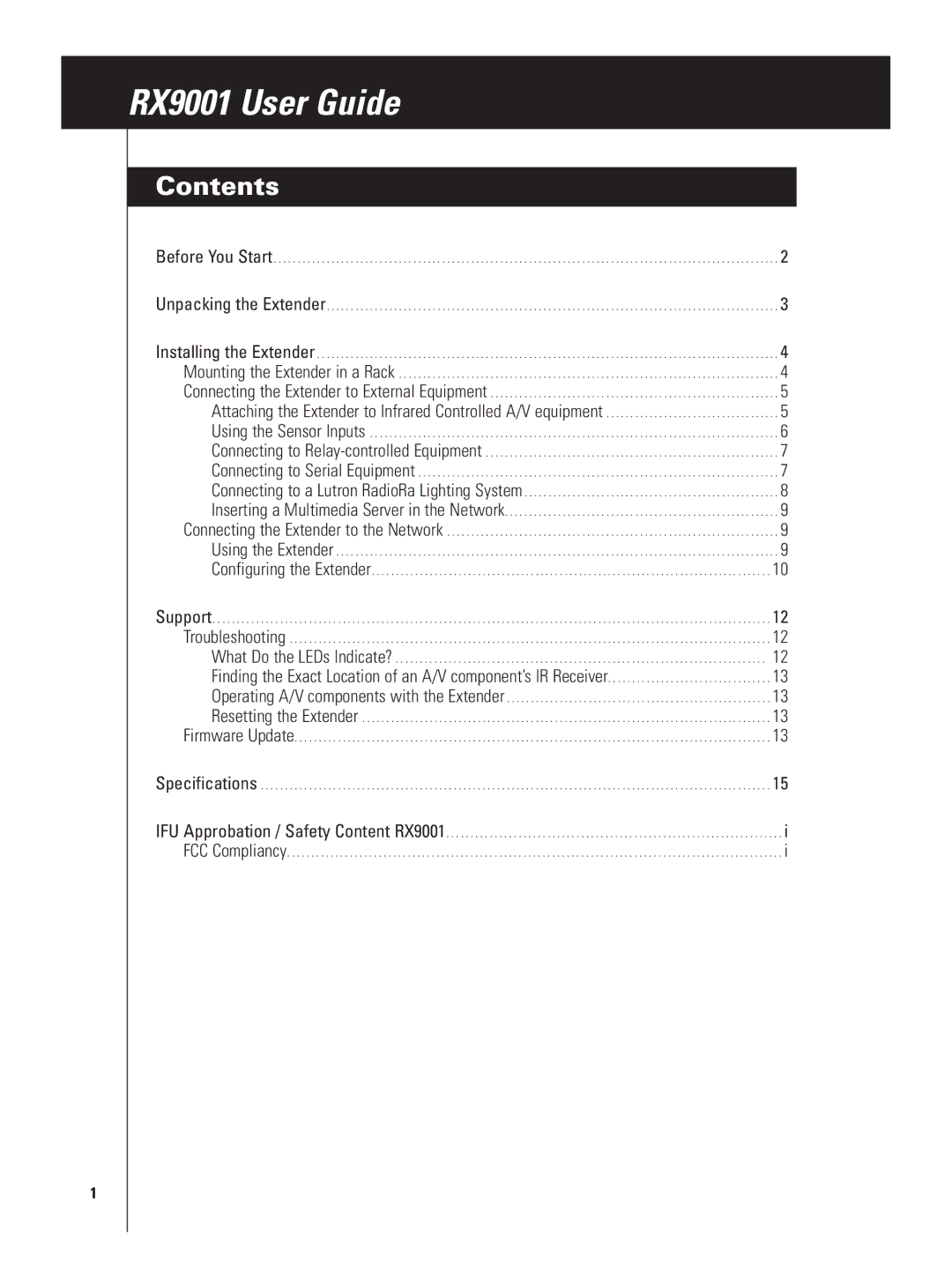 Marantz manual RX9001X9001 User GuideUser Guide, Contents 