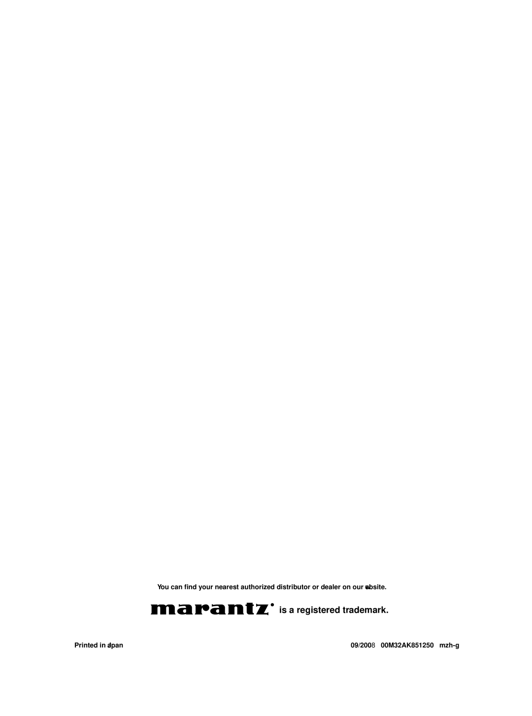 Marantz SA-11S2 manual Is a registered trademark 