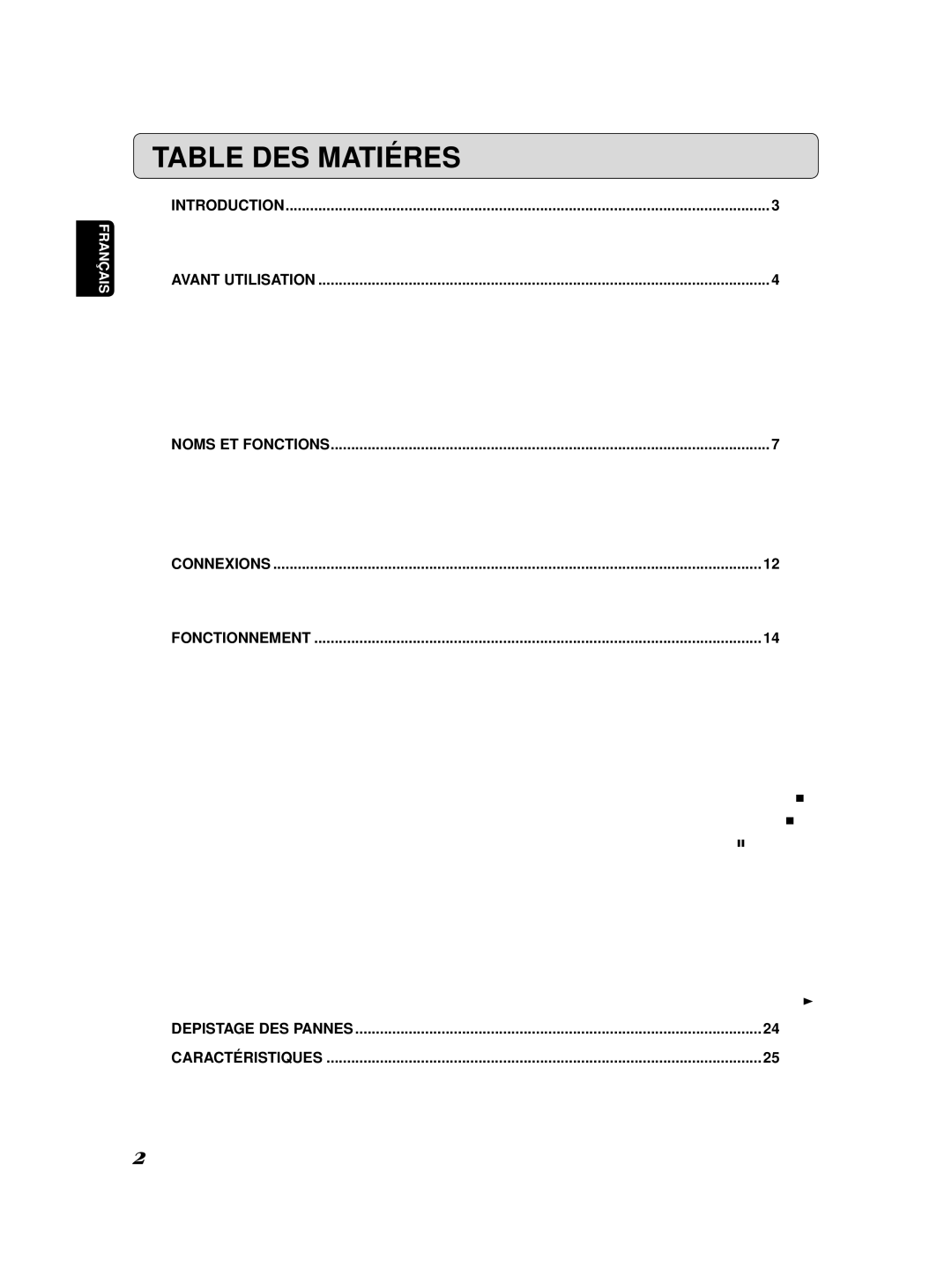 Marantz SA-11S2 manual Table DES Matiéres, Avant Utilisation 