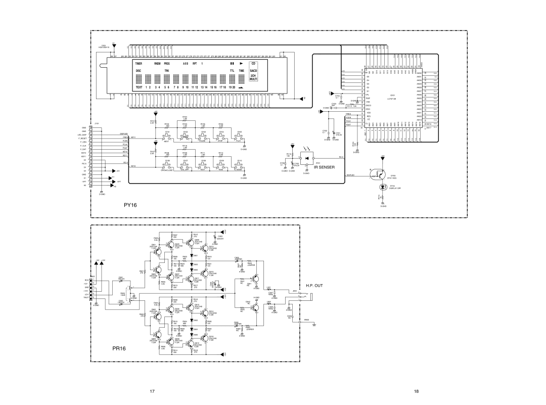 Marantz SA-17S1 service manual IR Senser, Out 