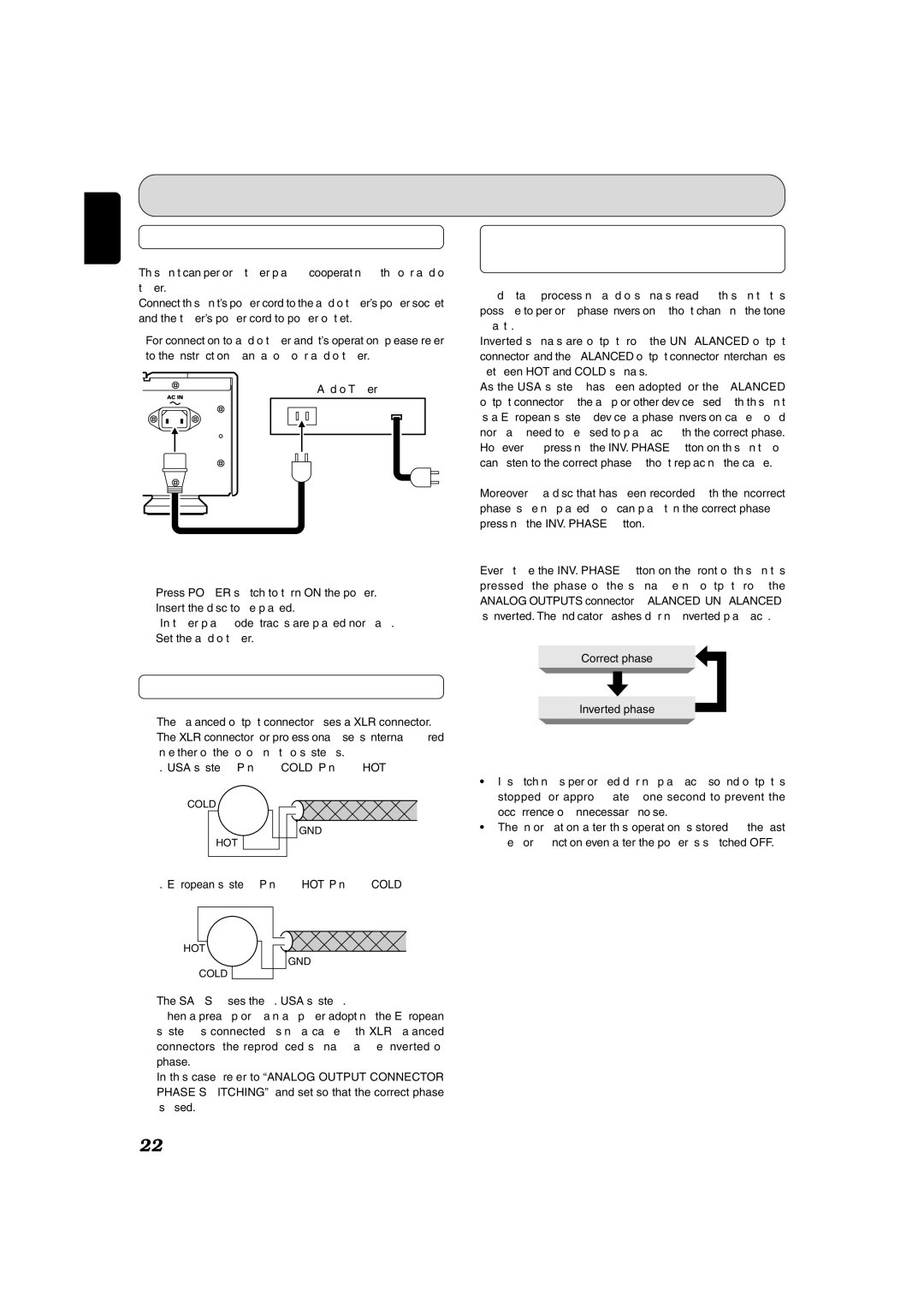 Marantz SA-7S1 manual About Balanced Jacks, Setting method of Timer Play, To change the mode 