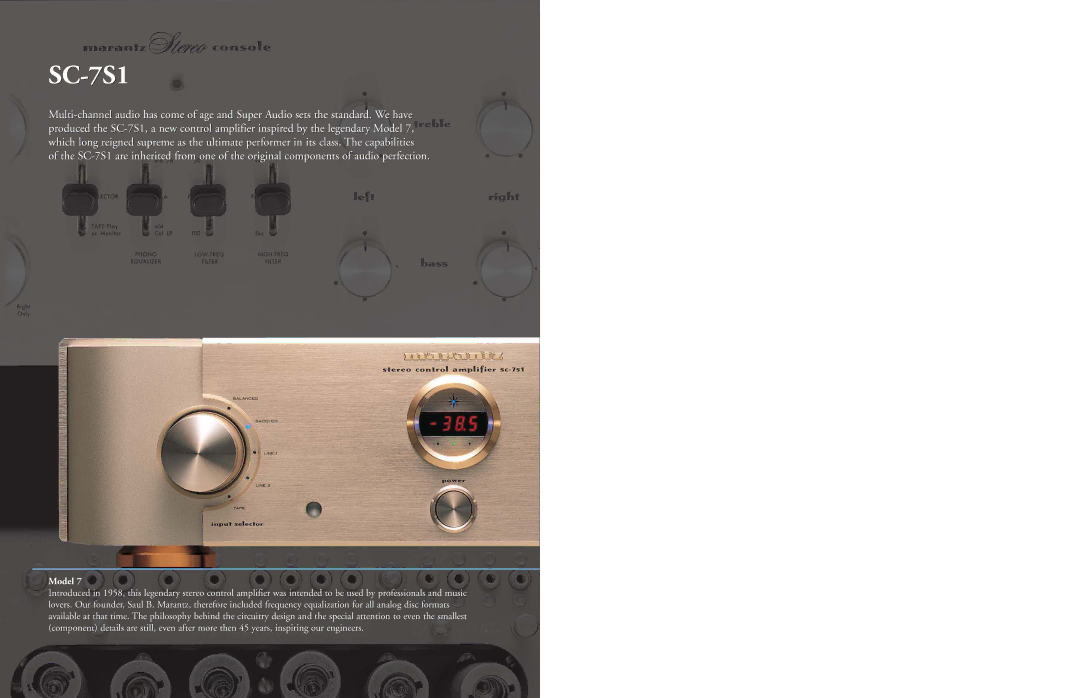 Marantz SC-7S1, MA-9S1 dimensions SCSC--7S17S1, Model 