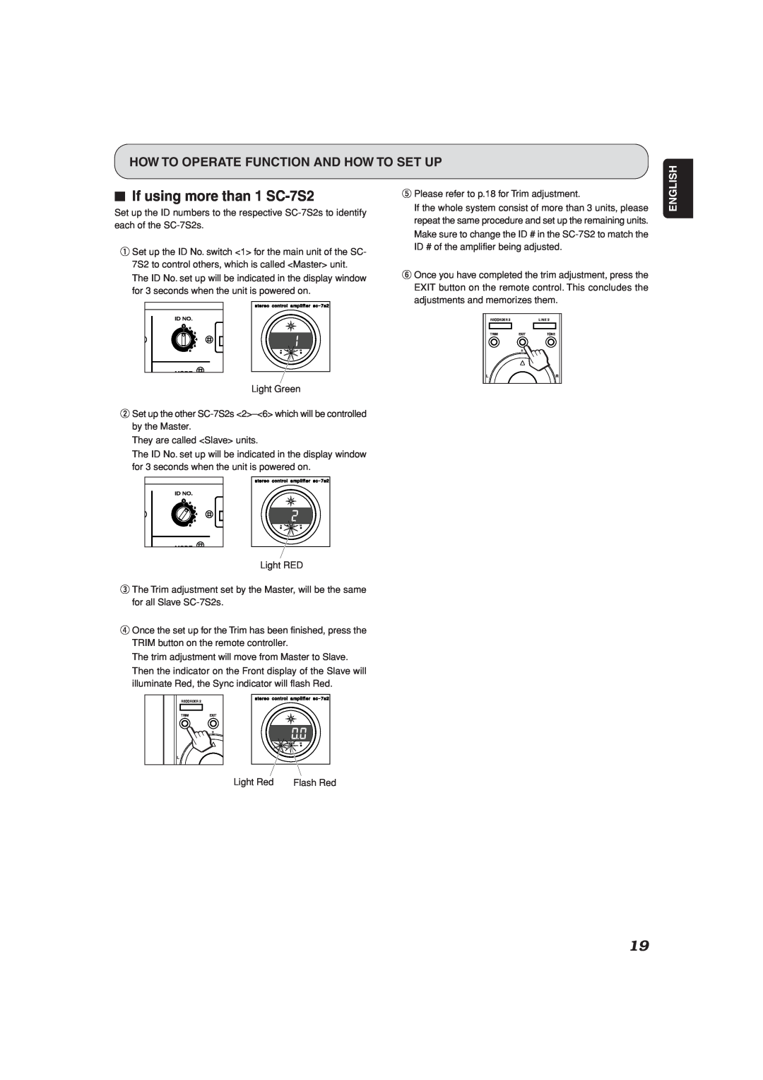 Marantz manual 7If using more than 1 SC-7S2, How To Operate Function And How To Set Up 