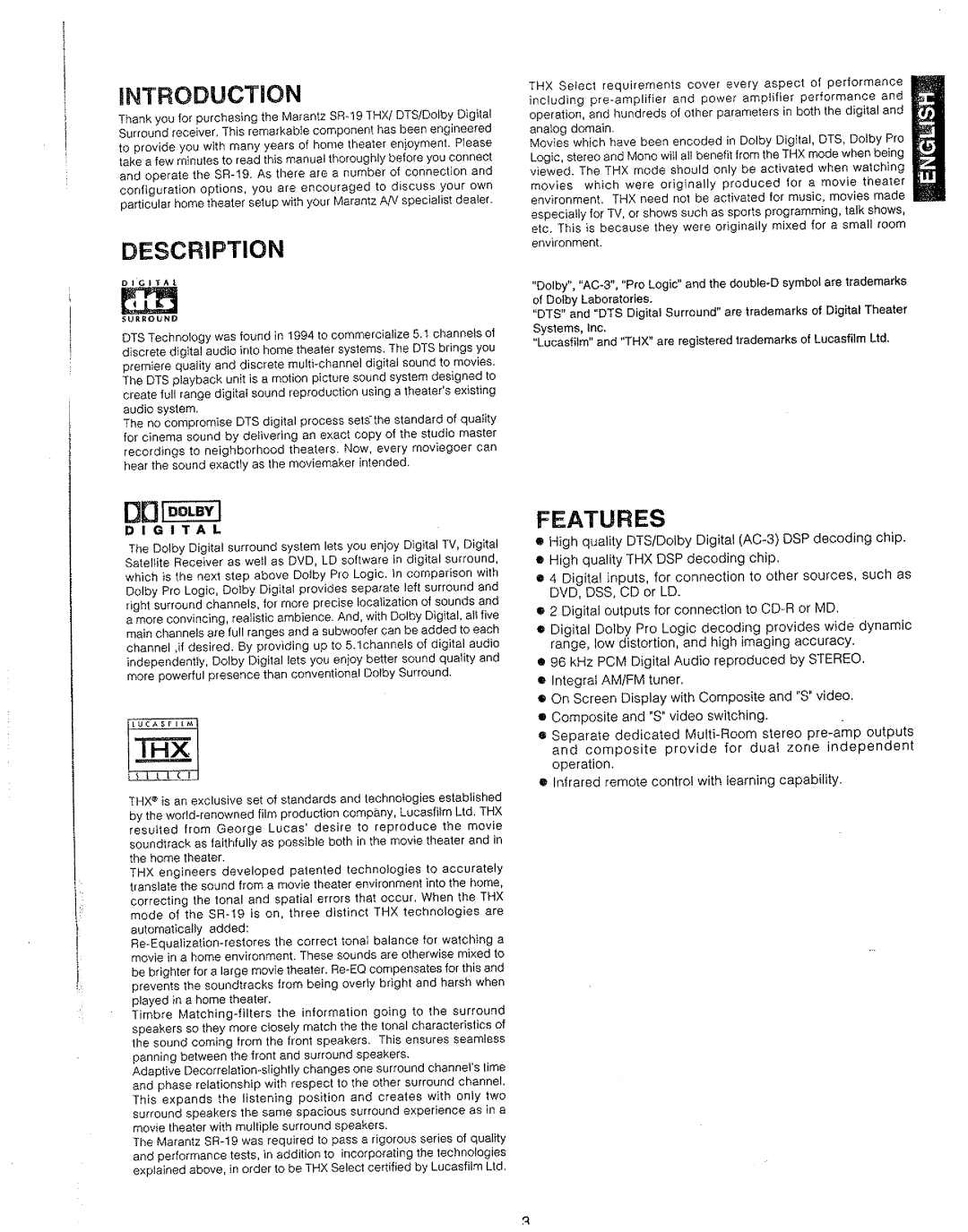 Marantz SR-19 manual 