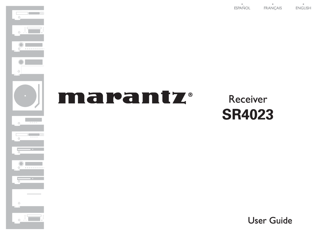 Marantz SR4023 manual Receiver, Español Français English 