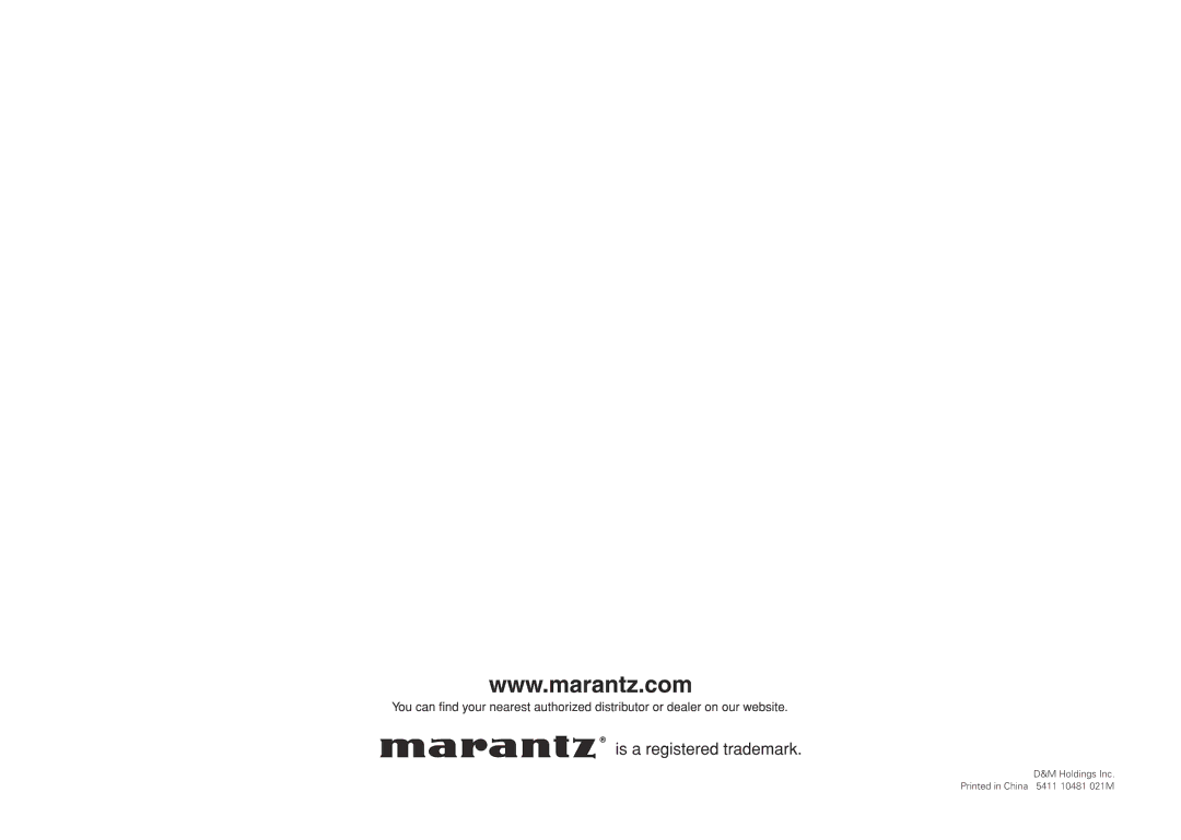 Marantz SR5005 manual 