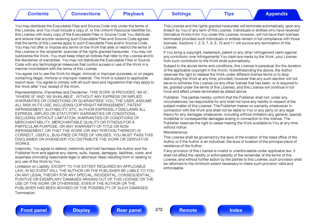 Marantz SR5009 owner manual 272 