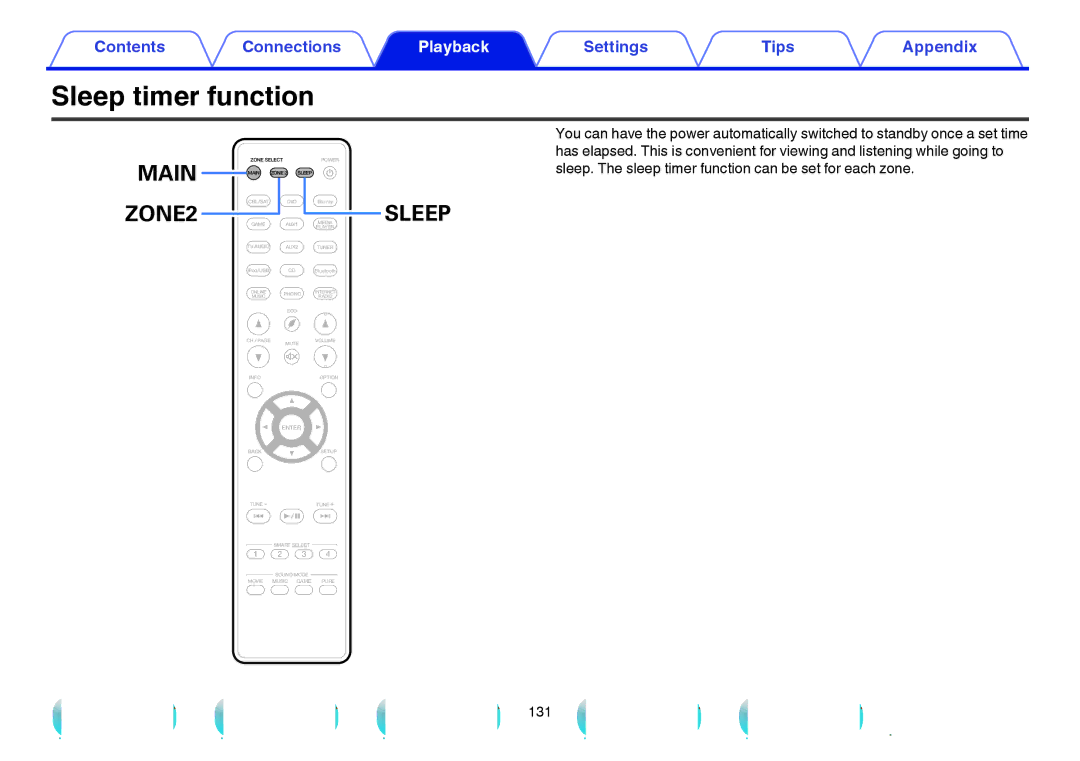 Marantz SR6009 owner manual Sleep timer function 