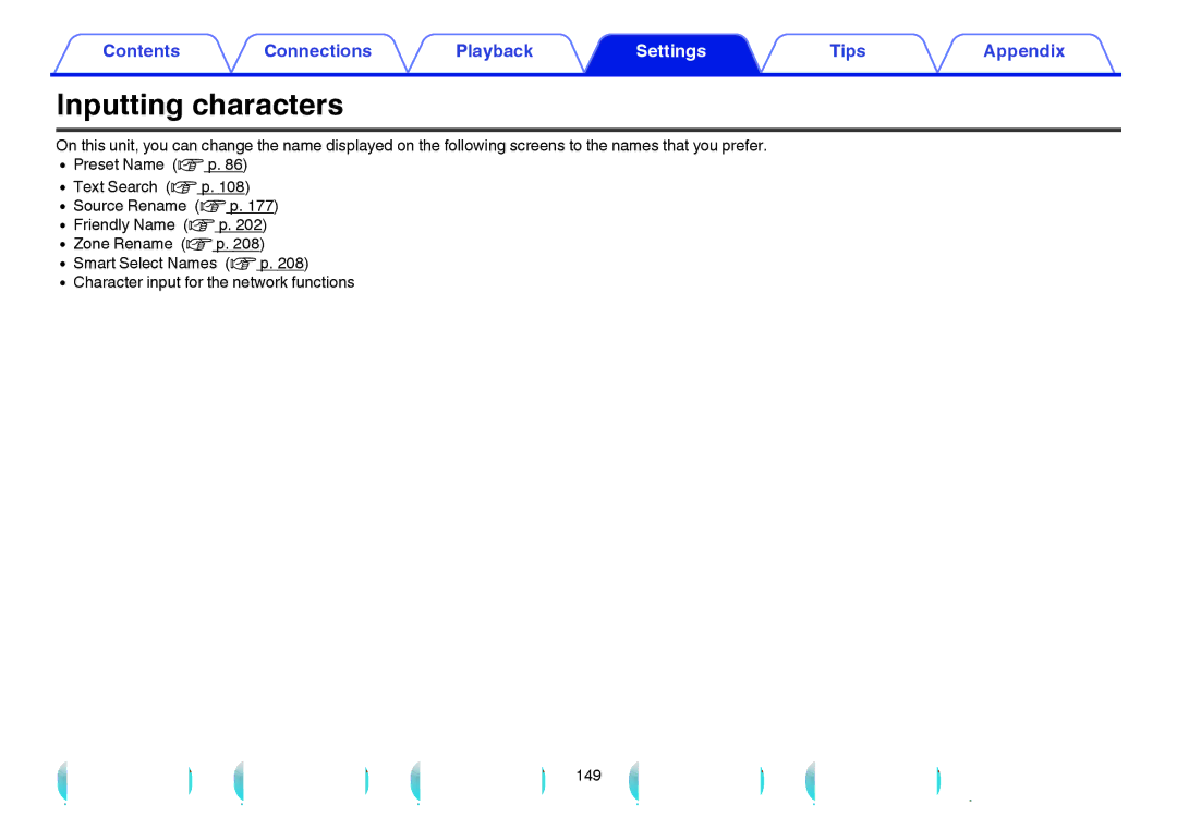 Marantz SR6009 owner manual Inputting characters 