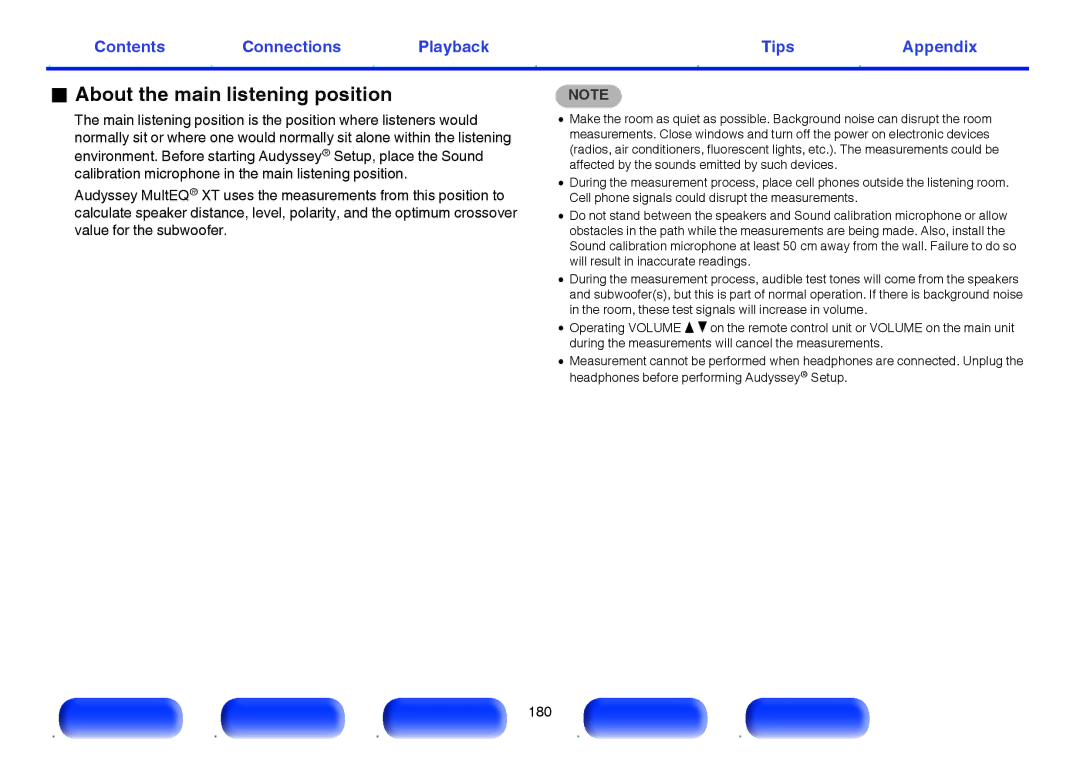 Marantz SR6009 owner manual About the main listening position 