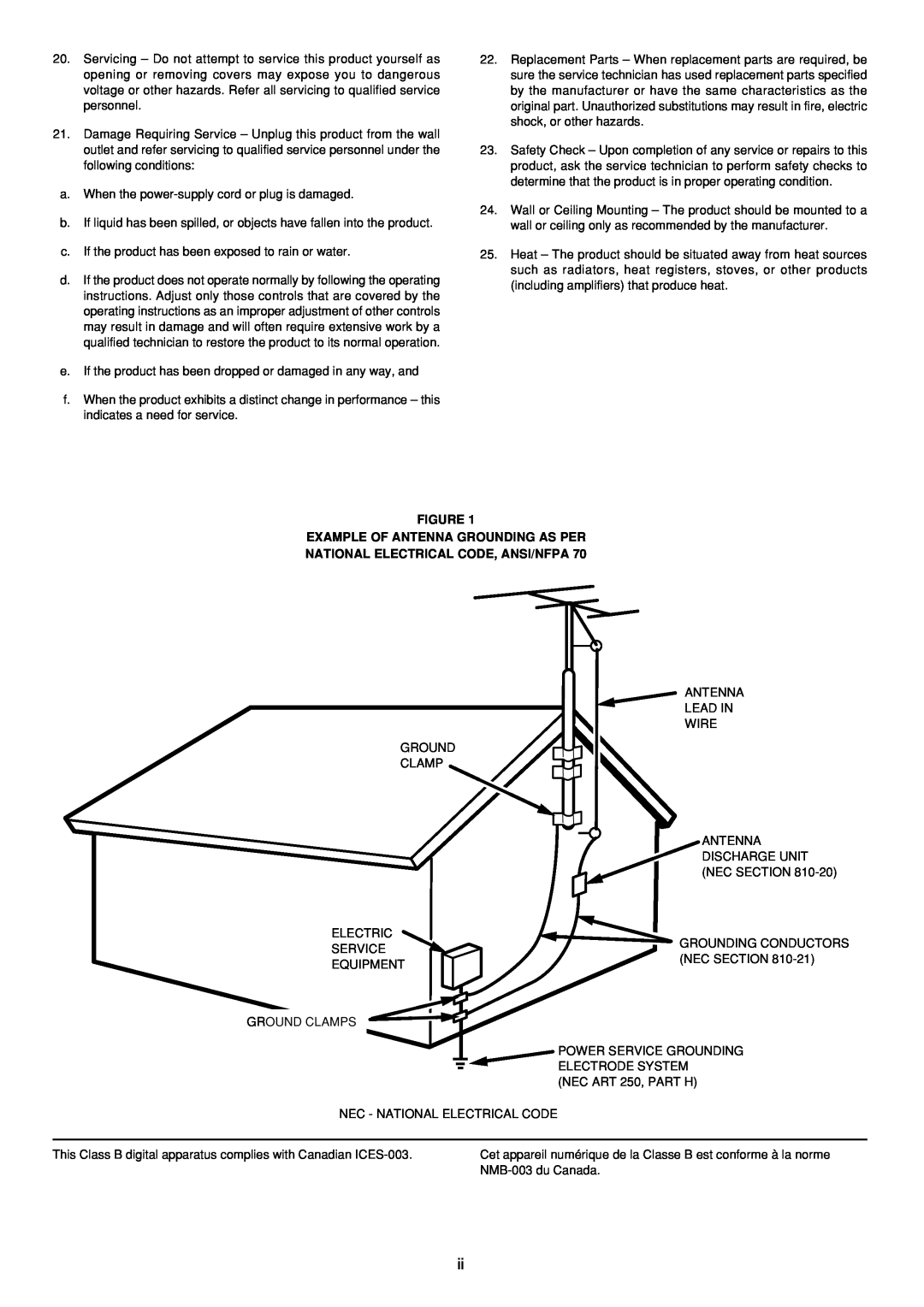 Marantz SR6300 manual Figure Example Of Antenna Grounding As Per, National Electrical Code, Ansi/Nfpa 