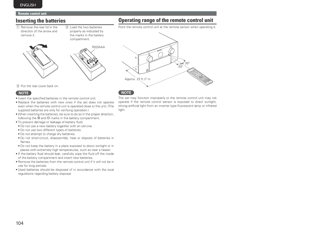 Marantz SR7005 manual 104 