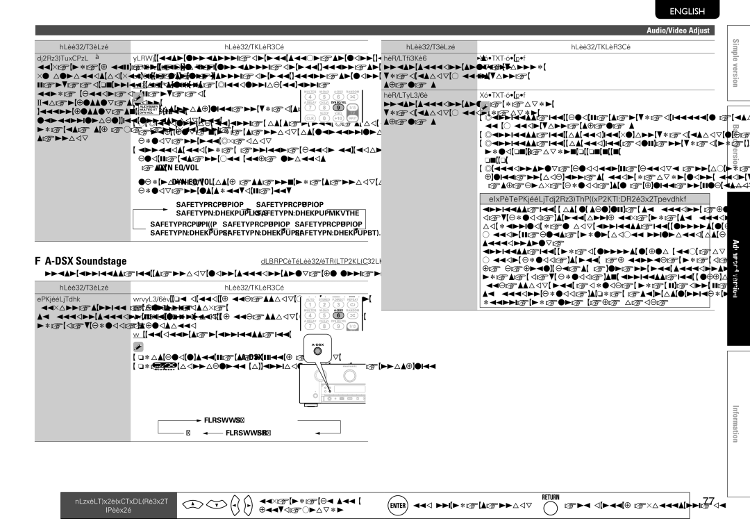 Marantz SR7005 manual About Audyssey Dynamic Surround Expansion A-DSX, Setting items Setting details Dynamic Volume 