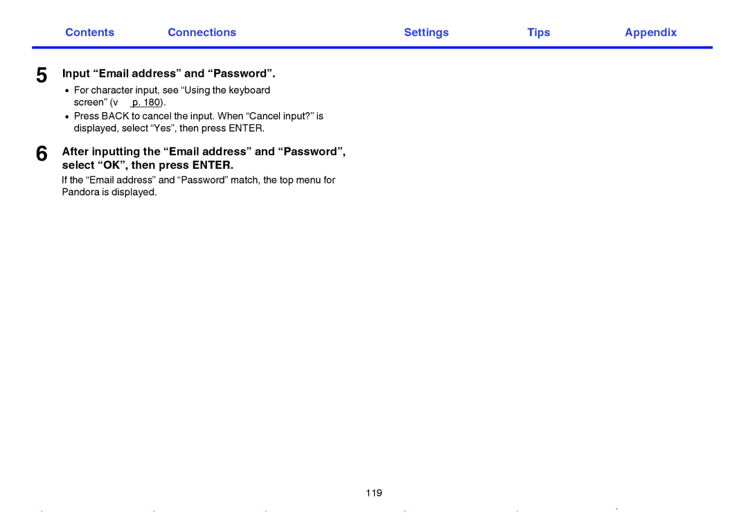 Marantz SR7009 owner manual Input Email address and Password 