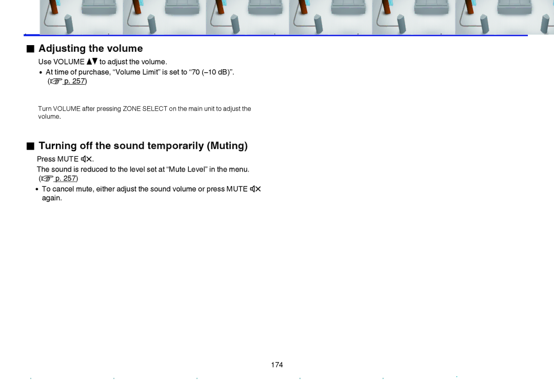 Marantz SR7009 owner manual Adjusting the volume, Turning off the sound temporarily Muting 