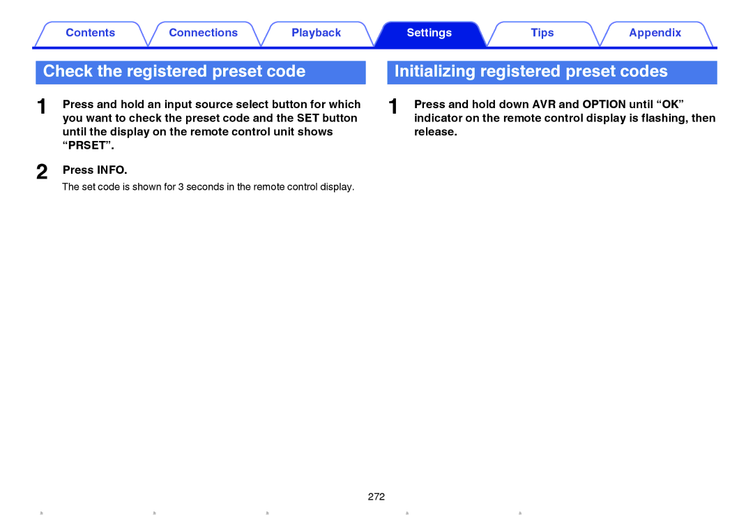 Marantz SR7009 owner manual 272 