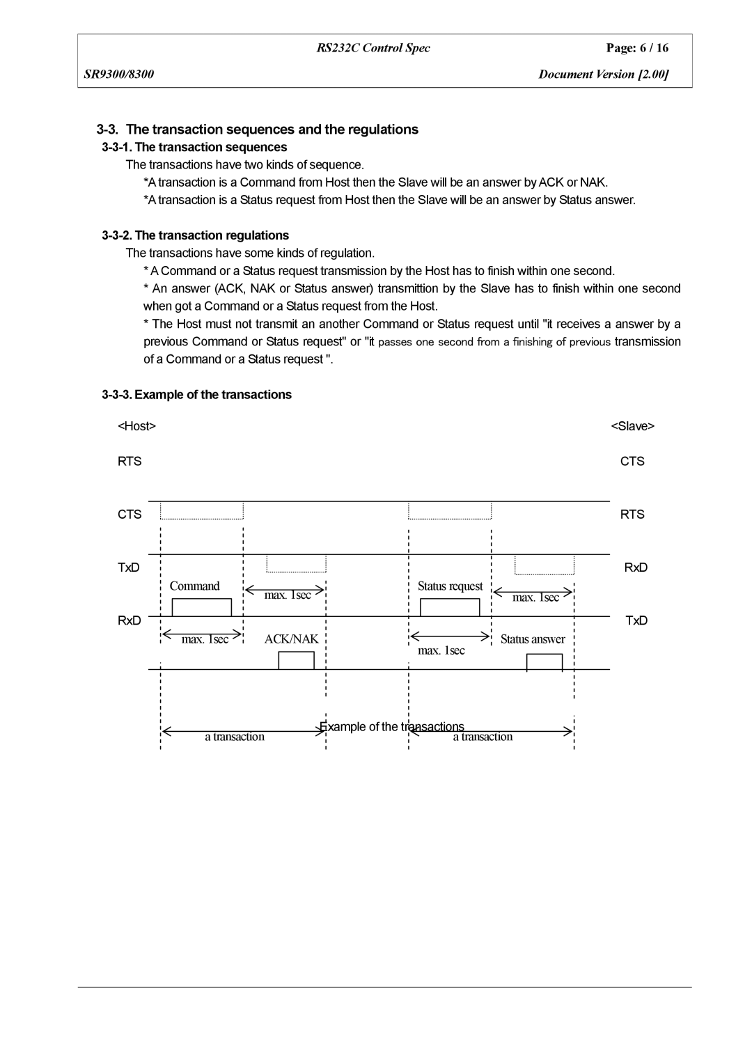 Marantz SR8300 manual Transaction sequences and the regulations, Transaction regulations, Example of the transactions 